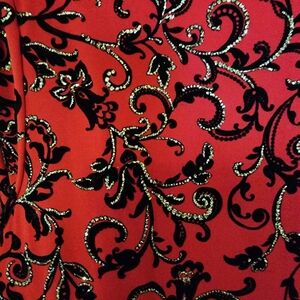 Ronni Nicole Red and Black Midi Dress